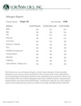 LorAnn Oils Ginger Super Strength Flavor Allergen Statement LorAnn Oils Ginger Super Strength Flavor Allergen Statement