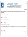 Kosher Certification Letter