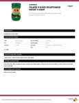 Folgers 110FGIN0630 Classic Decaf Instant Coffee Specsheet