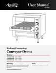 11697_Avantco Radiant Countertop Conveyor Ovens 177CNVROV User Manual.pdf 11697_Avantco Radiant Countertop Conveyor Ovens 177CNVROV User Manual.pdf