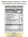 Del Sol Whole Jalapenos in Escabeche Nutrition