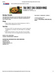 Thai Sweet Chili Chicken Wings Recipe