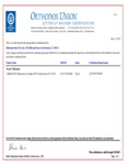 Kosher Certification Letter