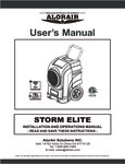 STORM ELITE  DEHUMIDIFIER manual