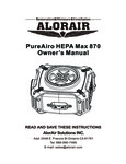 PureAiro Max 870 manual