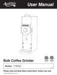 Avantco BCG3 3 lb. Bulk Coffee Grinder Manual