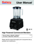 Galaxy GBB480T Blender Manual Galaxy GBB480T Blender Manual
