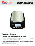 Galaxy Compact Square Digital Portion Control Scales Manual