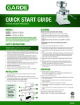 Garde Burger Press Manual Garde Burger Press Manual