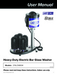 Last Call Electric Glass Washer Manual Last Call Electric Glass Washer Manual