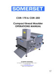 Somerset CDR-170 CDR-250 Manual Somerset CDR-170 CDR-250 Manual