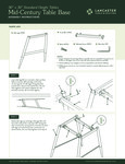 30x30 Mid Century Table Base Standard Height Assembly Guide
