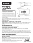 360 Office Furniture Hotel Safe Manual 911HS082