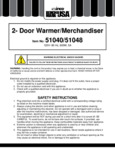 Benchmark USA Warmer/Merchandiser Manual