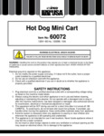 Benchmark USA Hot Dog Cart Manual