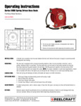 3.8 IN. X 35 FT. PRE-RINSE HOSE REEL Manual 3.8 IN. X 35 FT. PRE-RINSE HOSE REEL Manual