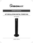 40inch OSCILLATING DIGITAL TOWER FAN WITH REMOTE