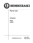 Hoshizaki HR24C Parts List