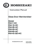 Hoshizaki Refrigerated Merchandiser Instruction Manual Hoshizaki Refrigerated Merchandiser Instruction Manual