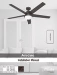 Aerodyne Indoor Smart Fan ENERGY STAR with LED Light 60 inch with Remote manual