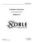 Noble M24STND-18 Dish Machine Stand Instructions