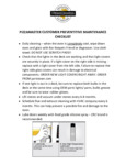 PizzaMaster Customer Preventative Maintenance Checklist PizzaMaster Customer Preventative Maintenance Checklist