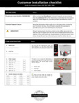PizzaMaster Installation Checklist - 700 - 900 Series PizzaMaster Installation Checklist - 700 - 900 Series
