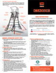 COMPACT CAGE, 4'-6' MODEL - ANSI TYPE IAA - 375 LB RATED, FIBERGLASS ADJUSTABLE ENCLOSED ELEVATED PL manual