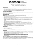 Nemco Fractional Warmers Instructions