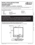 American Standard Townsend Shower Base Manual