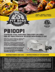 PB100P TABLE TOP SINGLE BURNER GAS GRILL - SS