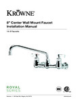 Krowne 14-8 Faucet Manual Krowne 14-8 Faucet Manual