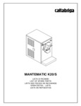 Cattabriga K20 Instruction Manual Cattabriga K20 Instruction Manual