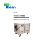 KleanAir 2000 Manual