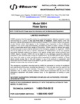8904 INSTALLATION, OPERATION & MAINTENANCE INSTRUCTIONS 8904 INSTALLATION, OPERATION & MAINTENANCE INSTRUCTIONS