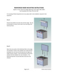 Vulcan BCKRISR-SX60 Reinforced Shelf Kit Installation Instructions Vulcan BCKRISR-SX60 Reinforced Shelf Kit Installation Instructions