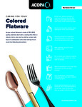 Acopa Flatware Care Instructions Acopa Flatware Care Instructions