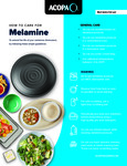 Acopa Melamine Instructions Sheet Acopa Melamine Instructions Sheet