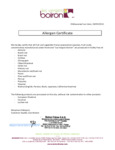 Boiron allergen certificate