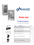 Avalon_ProofingCabinet_PartList Avalon_ProofingCabinet_PartList