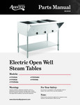 Avantco Electric Steam Tables Parts Manual Avantco Electric Steam Tables Parts Manual