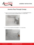 Instruction Sheet - Avantco Equipment Pass - Through Canopy Instruction Sheet - Avantco Equipment Pass - Through Canopy