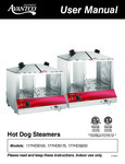 Avantco Hot Dog Steamers Manual Avantco Hot Dog Steamers Manual