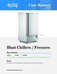 Avantco SF Series Blast Chiller Manual Avantco SF Series Blast Chiller Manual