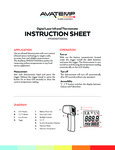 AvaTemp Instruction Sheet