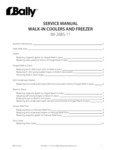 Bally Walk-In Service Manual