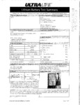 79-668258 Ultralife Test Summary Report 79-668258 Ultralife Test Summary Report
