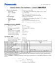 Panasonic Lithium Battery Summary Panasonic Lithium Battery Summary
