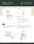 LTS Bistro Chair Wood Instructions
