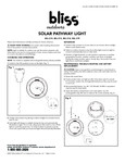 Bliss Outdoors BSL-314,BSL-315,BSL-316,BSL-319 Manual Bliss Outdoors BSL-314,BSL-315,BSL-316,BSL-319 Manual